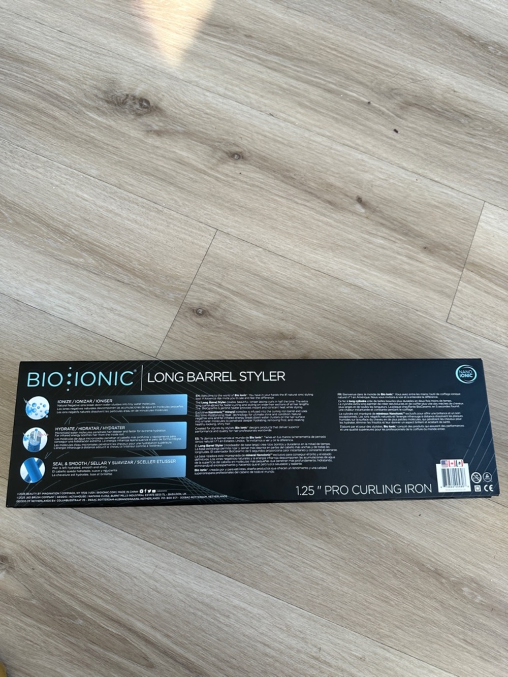 Bio Ionic 1.25" Long Barrel Pro Curling Iron Black with Teal Accents ' NanoIonic - Picture 11 of 12